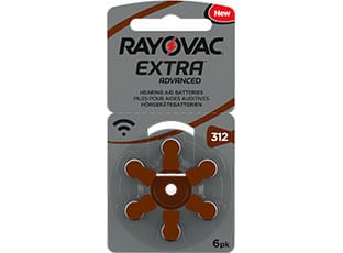 Батарейки для слухового аппарата Rayovac Extra 312