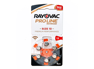Батарейки №13 для слухового аппарата Rayovac Proline