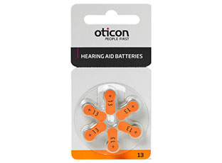 Батарейки Oticon размер 13 для слухового аппарата